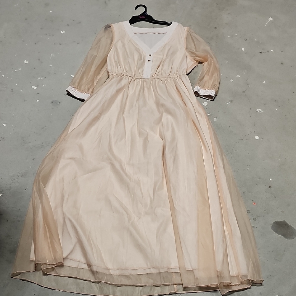 Nwot Womens Light Peach Vintage-Style Party Dress #18